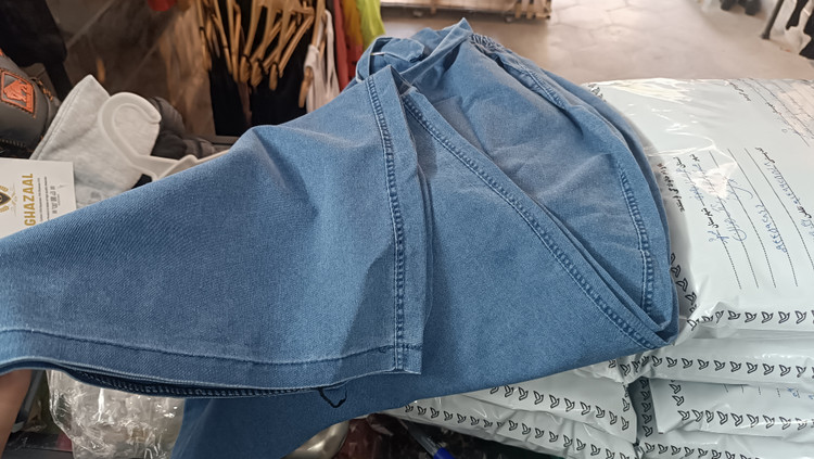 شلوار بگ لی کاغذی کمر کش زنانه